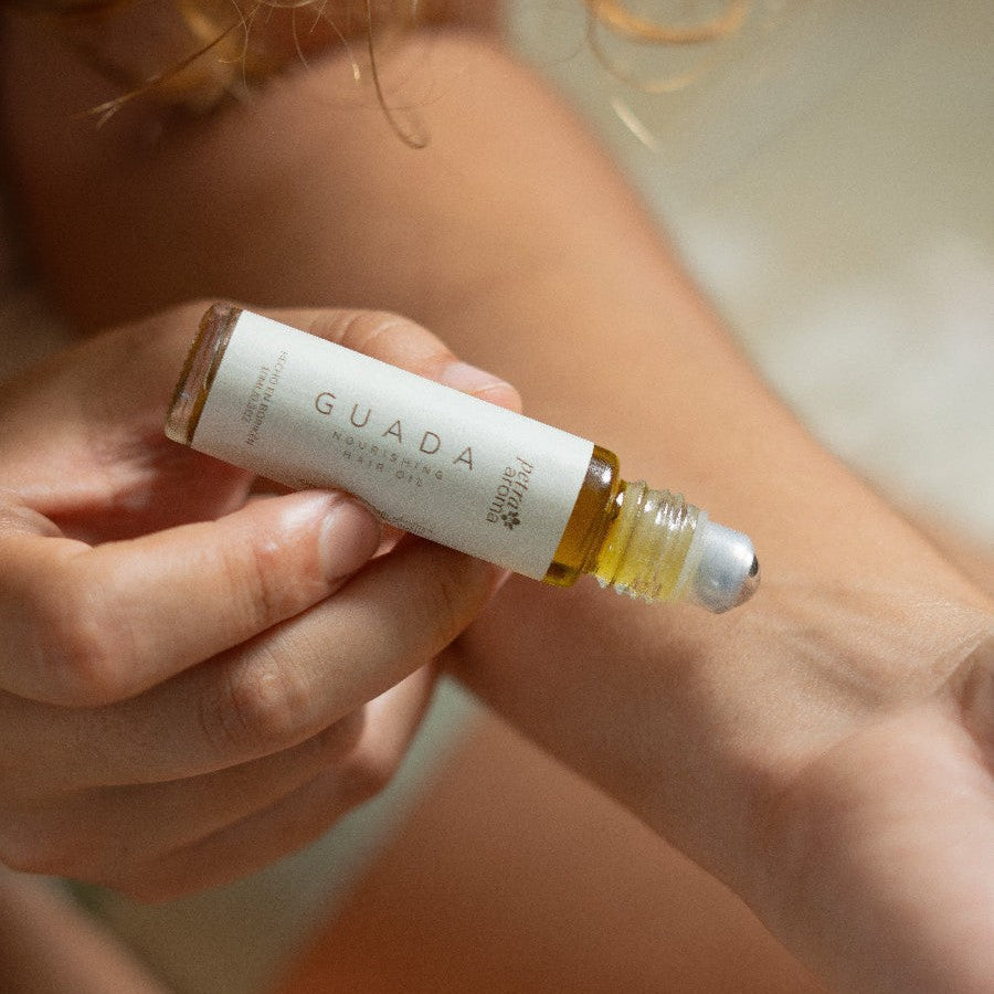 Guada roll-on applied to skin