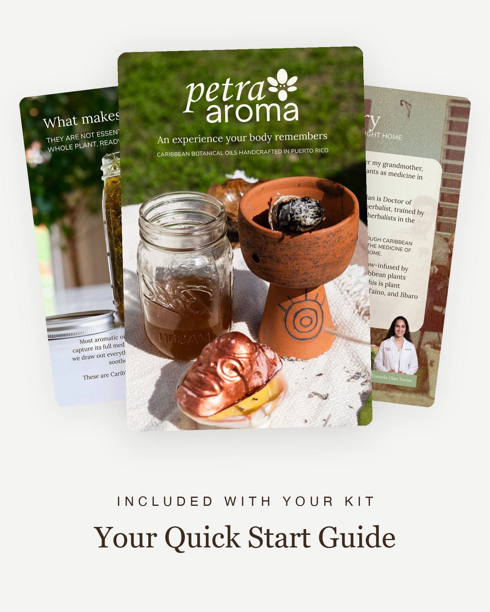 Included with your kit: the 8-page Petra Aroma Quick Start Spa Guide